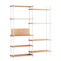 Moebe Shelving System Regal 200.2.A Eiche Weiß