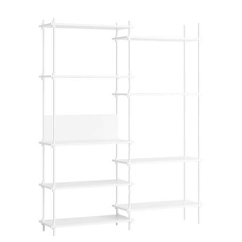 Moebe Shelving System Regal 200.2.A Weiß Weiß