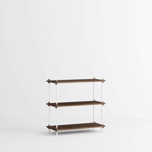 Moebe Shelving System Regal 85.1.A Dunkle Eiche Weiß