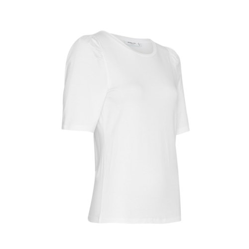 Moss Copenhagen Puffärmel-Shirt Weiß