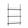 Moebe Shelving System Magazinregal MS.115.1 Schwarz/Schwarz