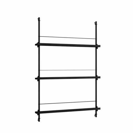 Moebe Shelving System Magazinregal MS.115.1 Schwarz/Schwarz