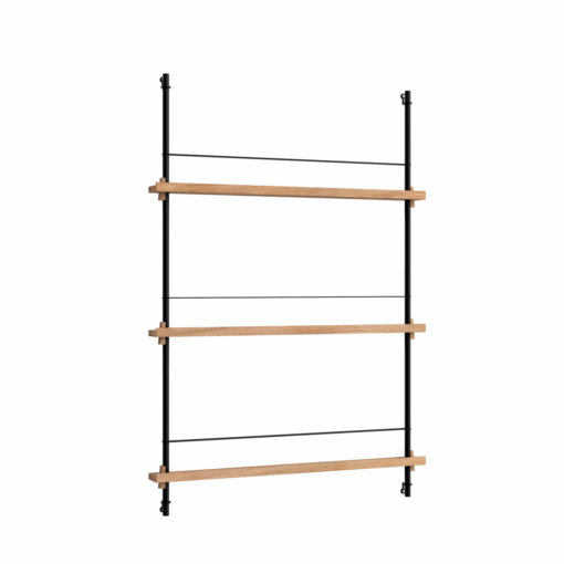 Moebe Shelving System Magazinregal MS.115.1 Eiche/Schwarz