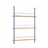 Moebe Shelving System Magazinregal MS.115.1 Eiche/Blau