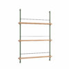 Moebe Shelving System Magazinregal MS.115.1 Eiche/Grün