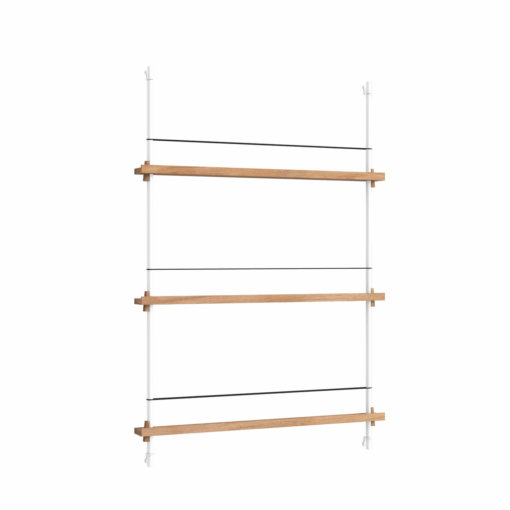 Moebe Shelving System Magazinregal MS.115.1 Eiche/Weiß