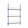 Moebe Shelving System Magazinregal MS.115.1 Dunkle Eiche/Blau