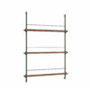 Moebe Shelving System Magazinregal MS.115.1 Dunkle Eiche/Grün