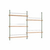 Moebe Shelving System Magazinregal MS.115.2 Eiche/Grün