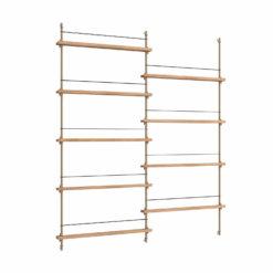 Moebe Shelving System Magazinregal MS.180.2 Eiche/Grau