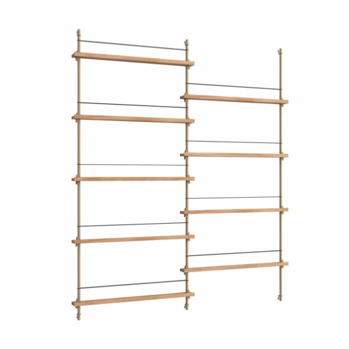 Moebe Shelving System Magazinregal MS.180.2 Eiche/Grau