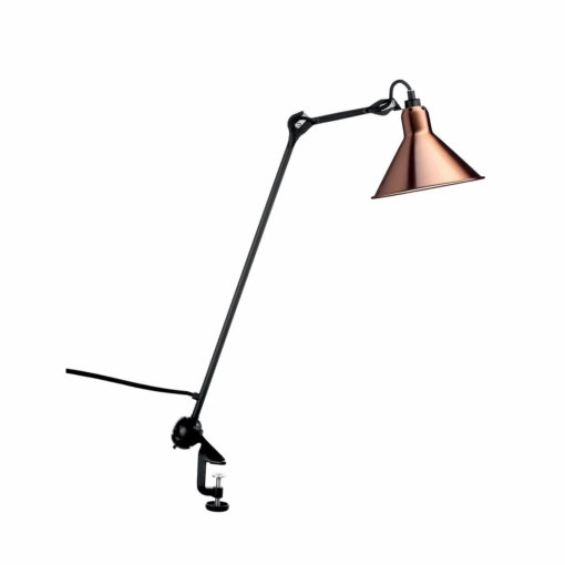 DCW Les Acrobates de Gras 201 Gestell schwarz mit Classic Shade Conic in Kupfer