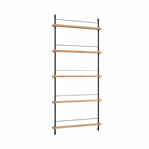 Moebe Shelving System Magazinregal MS.180.1 Eiche/Schwarz