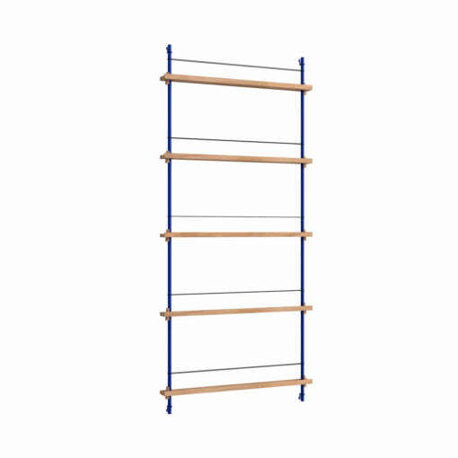 Moebe Shelving System Magazinregal MS.180.1 Eiche/Blau