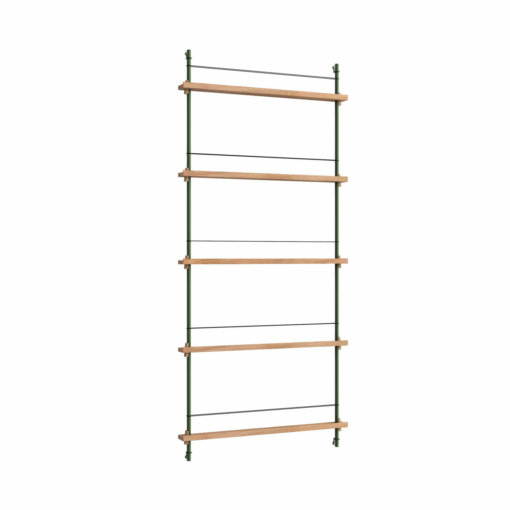 Moebe Shelving System Magazinregal MS.180.1 Eiche/Grün