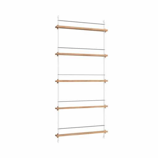 Moebe Shelving System Magazinregal MS.180.1 Eiche/Weiß