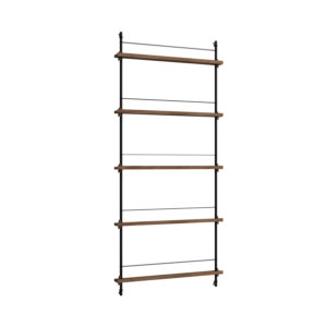 Moebe Shelving System Magazinregal MS.180.1 Dunkle Eiche/Schwarz