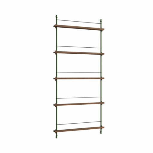 Moebe Shelving System Magazinregal MS.180.1 Dunkle Eiche/Grün