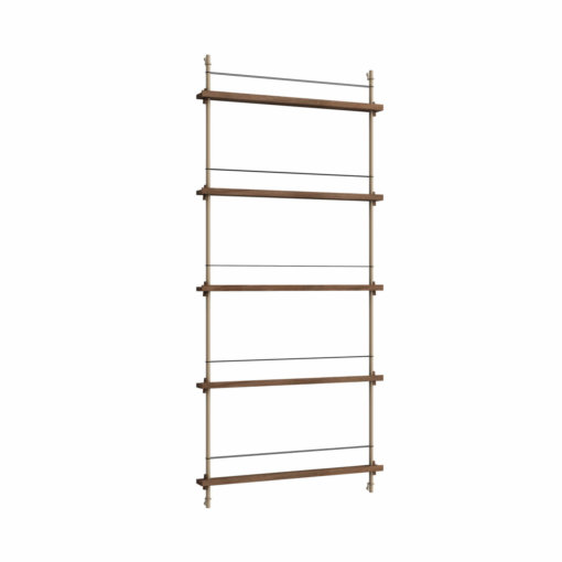 Moebe Shelving System Magazinregal MS.180.1 Dunkle Eiche/Grau