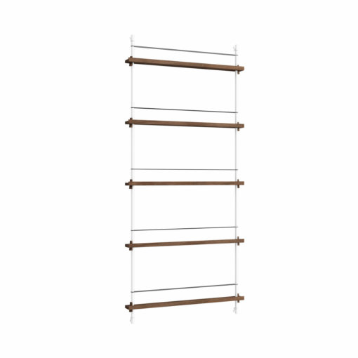 Moebe Shelving System Magazinregal MS.180.1 Dunkle Eiche/Weiß