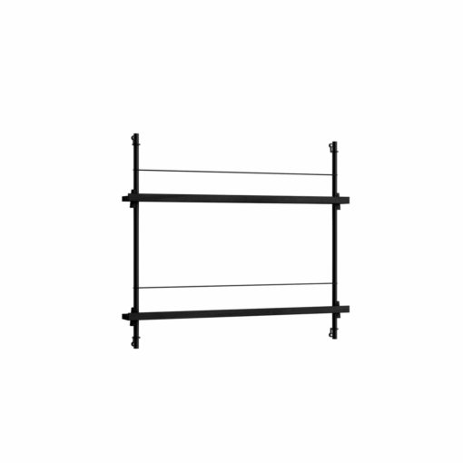 Moebe Shelving System Magazinregal MS.65.1 Schwarz/Schwarz