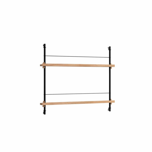 Moebe Shelving System Magazinregal MS.65.1 Eiche/Schwarz