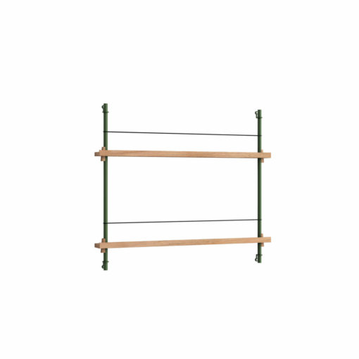 Moebe Shelving System Magazinregal MS.65.1 Eiche/Grün