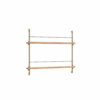 Moebe Shelving System Magazinregal MS.65.1 Eiche/Grau
