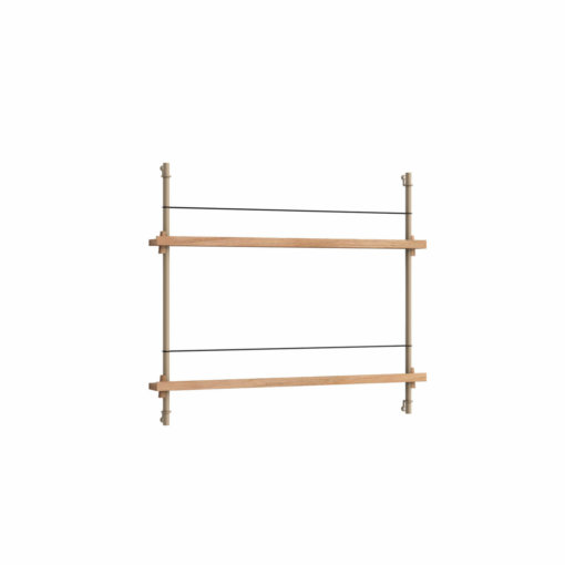 Moebe Shelving System Magazinregal MS.65.1 Eiche/Grau