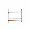 Moebe Shelving System Magazinregal MS.65.1 Dunkle Eiche/Blau