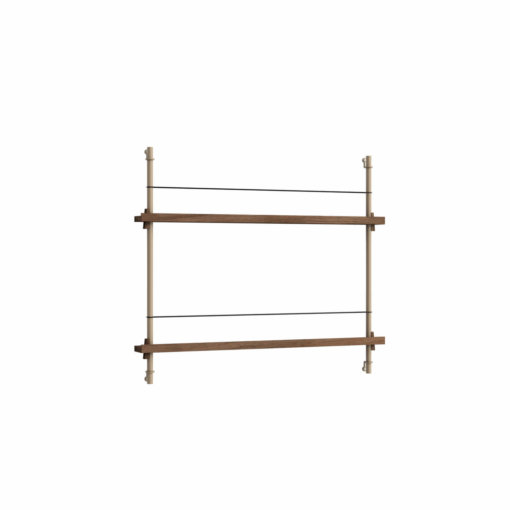 Moebe Shelving System Magazinregal MS.65.1 Dunkle Eiche/Grau