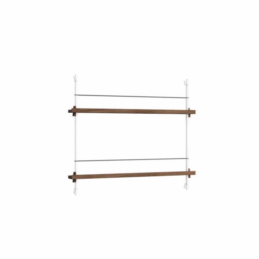 Moebe Shelving System Magazinregal MS.65.1 Dunkle Eiche/Weiß