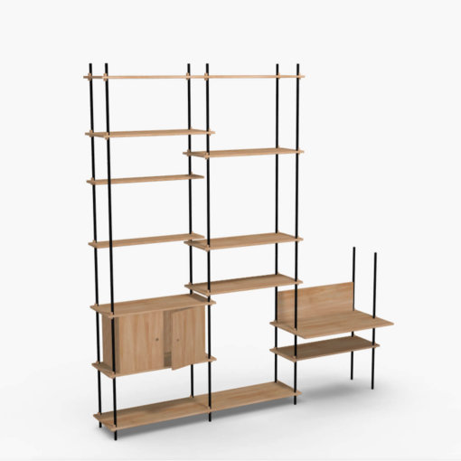 Moebe Shelving System STIL Regal Schwarz Eiche