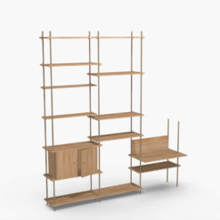 Moebe Shelving System STIL Regal Grau Eiche