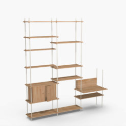 Moebe Shelving System STIL Regal Weiß Eiche