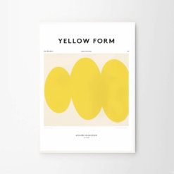 Emma Lawrenson Poster Yellow Form gerahmt weiß