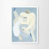 Sofia Lind Poster Hold You Blue gerahmt weiß