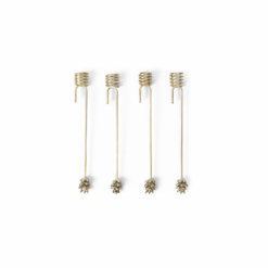 ferm 4er-Set Forest Weihnachtsbaumkerzenhalter Messing