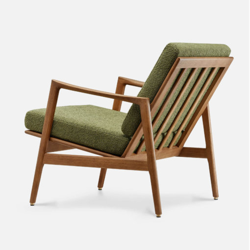 366 Stefan Lounge Chair Bouclé Olive Oak 03 Rücken