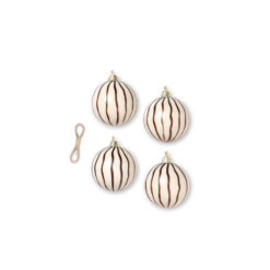 ferm Glasornament 4er-Set Rotbraun