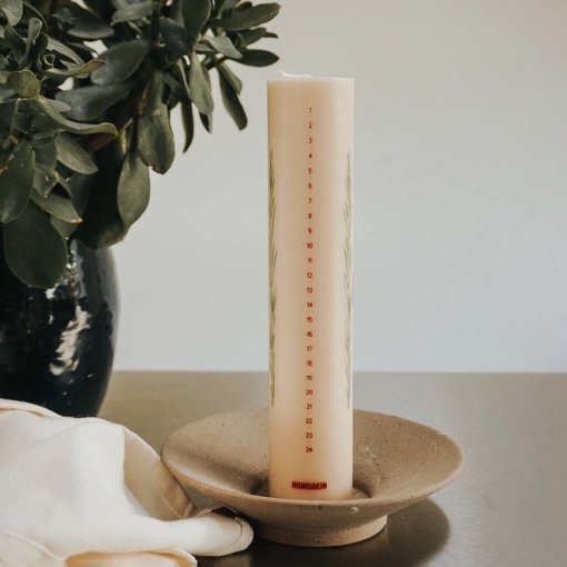 Humdakin Kalenderkerze Weihnachten Beige