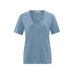 YAYA T-Shirt mit Ausschnitt Blau