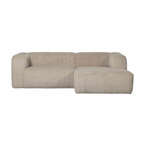 Cord-Sofa Chaiselongue Rechts Greige