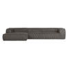 Cord-Sofa Chaiselongue L Links Terrazzo Front