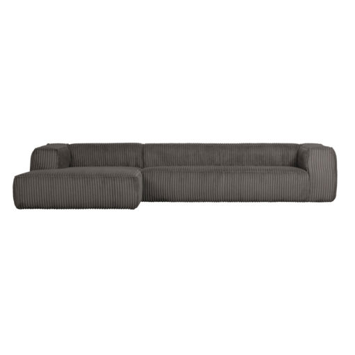 Cord-Sofa Chaiselongue L Links Terrazzo Front