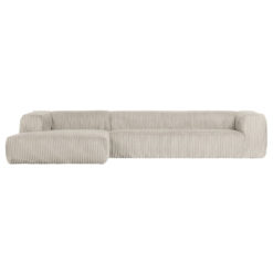 Cord-Sofa Chaiselongue L Links Natural Front