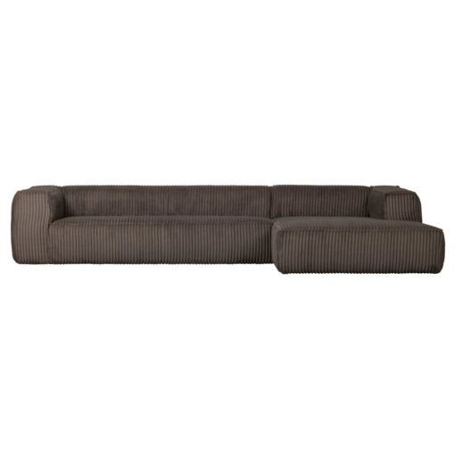 Cord-Sofa Chaiselongue L Rechts Mud Front