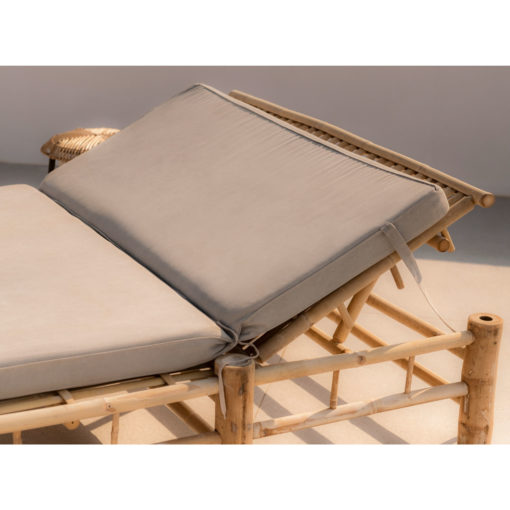 Tine K Home Bambus Double Lounge-Liege Sand Detail Kopfteil