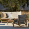 TineK Home Bambus Lounge-Couch ohne Armlehnen Sand Detail