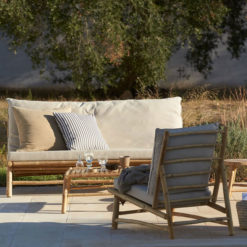 TineK Home Bambus Lounge-Couch ohne Armlehnen Sand Detail